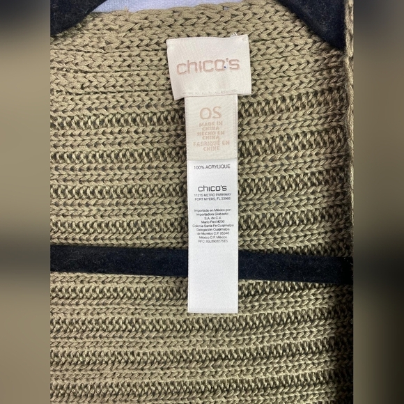 Chico’s Versatile Knit Basketweave Wrap w/Pull Through Feature Sand Color OS - Picture 3 of 9